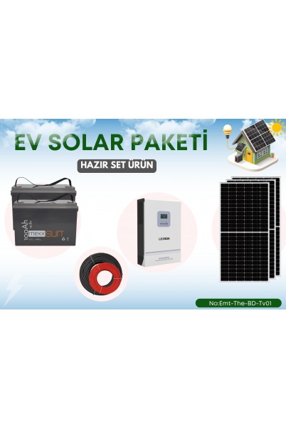 GÜNEŞ ENERJİ SETİ 585W GÜNEŞ PANELİ - 12.8 100Ah LİFEPO4 Akü - Lexron 3Kw 3000W İnverter GÜNEŞ ENERJİ SETİ 585W GÜNEŞ PANELİ - 12.8 100Ah LİFEPO4 Akü - Lexron 3Kw 3000W İnverter